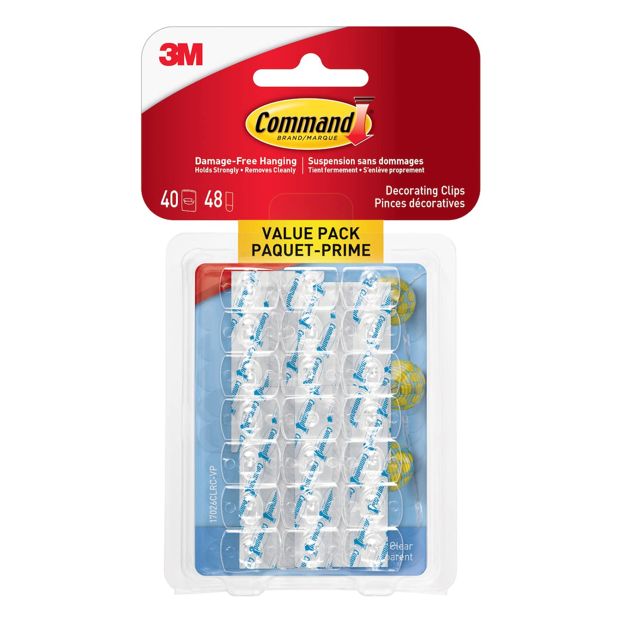 12 Packs: 40 ct. (480 total) Command™ Clear Decorating Light Clips